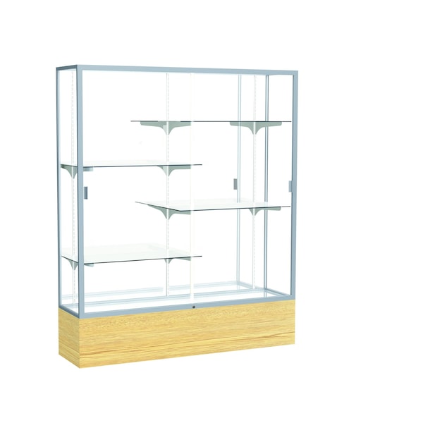 Floor Display Case 60x72x16, Mirror, Satin